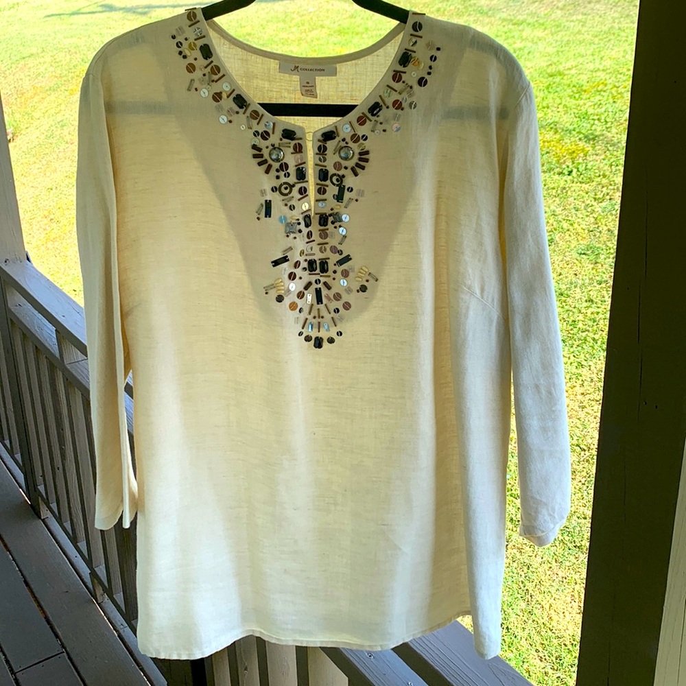 JM COLLECTION  Size 18  100% Linen